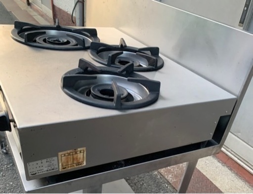 【動確済み】マルゼン 業務用 都市ガス 3口 コンロ M-213C 3口ガスコンロ 13A ガステーブル 卓上 コンロ maruzen