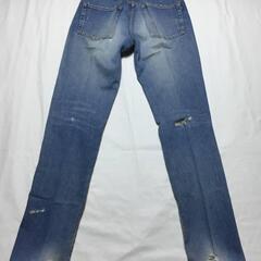 2F-2112 中古 SMITH'S AMERICAN　スミスアメリカン　デニム　ジーンズ　ジーパン　スリム　ダメージ　メンズ ブルー 29インチ(74㎝)の画像