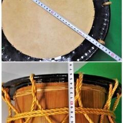 和太鼓　締め太鼓　打楽器　祭り　日本伝統芸能　お囃子　お調子　鳴り物　民族楽器　打楽器　パーカッション　中古品の画像