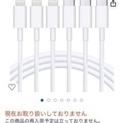 C to Lightning ケーブル1.8M×2本　新品　【受...