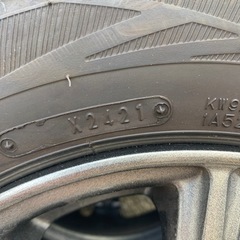 145R12 ダンロップ ウインターマックス 21年製 4本ホイール付き