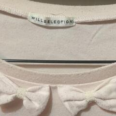 2F-1023 中古 WILLSELECTION　トップス　レディース　薄手　リボン ベージュの画像