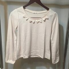 2F-1023 中古 WILLSELECTION　トップス　レディース　薄手　リボン ベージュの画像
