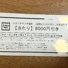 スタジオマリオ　割引券6月末まで