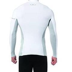 B25-02 新品 UNDER ARMOUR アンダーアーマー 人気の定番商品 コンプレッション 長袖 薄手  ストレッチ MCM8483 ホワイト XLサイズの画像
