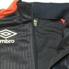 2F-155 新品 アンブロ　ジャージ　トレーニングジャケット　 ネイビー M　シャドーストライプの画像
