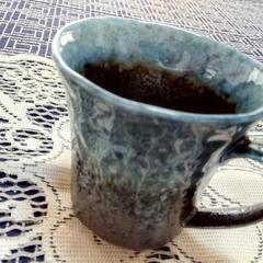 海色コーヒーカップ&ソーサーの画像