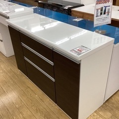 KE-18【新入荷　リサイクル品】IDC大塚　140バンコ　キッチンカウンター　ブラウン