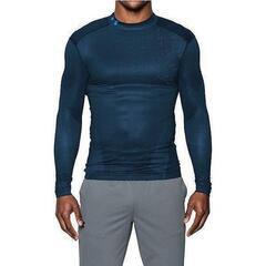 B10-06 新品 UNDER ARMOUR アンダーアーマー コンプレッション　アンダーシャツ　長袖 コールドギア 冬用　MCM3354 ネイビー XLサイズの画像