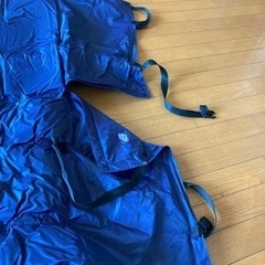 車泊キャンプ用枕付マット2つセット袋付の画像