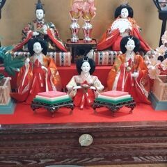 雛人形　ガラスケース入り　５人飾り 