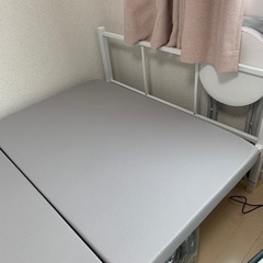 NITORI シングルパイプベッド、折りたたみマットレス