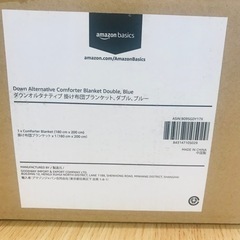 Amazonベーシック 肌掛け布団 ダブル 布団 ブルー　C405Cの画像