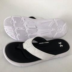 B27-01 新品 UNDER ARMOUR アンダーアーマー インポート品 メンズ トングサンダル　IGNITEⅡ 低反発クッション　1288382 白/黒 25㎝の画像