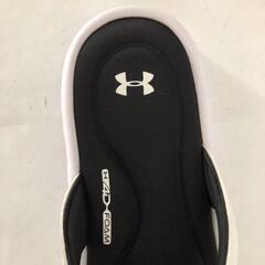 B27-01 新品 UNDER ARMOUR アンダーアーマー インポート品 メンズ トングサンダル　IGNITEⅡ 低反発クッション　1288382 白/黒 25㎝の画像