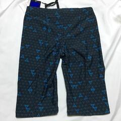 C05-08 新品 MIZUNO ミズノ 水着 フィットネス ハーフスパッツ ロングボックス スイム 水泳 N2JB710392 ブラック/ライトブルー Sサイズの画像