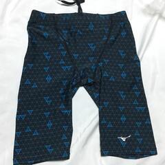 C05-08 新品 MIZUNO ミズノ 水着 フィットネス ハーフスパッツ ロングボックス スイム 水泳 N2JB710392 ブラック/ライトブルー Sサイズの画像