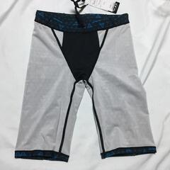 C05-08 新品 MIZUNO ミズノ 水着 フィットネス ハーフスパッツ ロングボックス スイム 水泳 N2JB710392 ブラック/ライトブルー Sサイズの画像