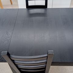 ★店長特別お値引き★ IKEA ダイニングセット 黒 H74×D90×W129.5 クリーニング済み TJ643
