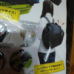 【新品未使用品！！】ショッピング バッグパック★BLACKの画像