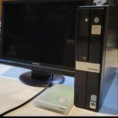 デスクトップパソコン 、モニター付き！