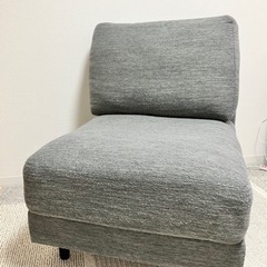 【受け取り者決定】ニトリ　肘なし1人用布貼りソファーの画像