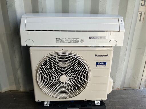 【中古】パナソニック　2021年製　エアコン　CS-J402D2-W　エオリア(Eolia) Jシリーズ (14畳用) クリスタルホワイト 　200V　フロントパネル傷あり　リモコン新品