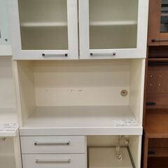 ★店長特別お値引き★  レンジボード 白 H179×D40×W75 クリーニング済み TJ646