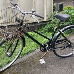 26型 6段変速ブラック自転車
