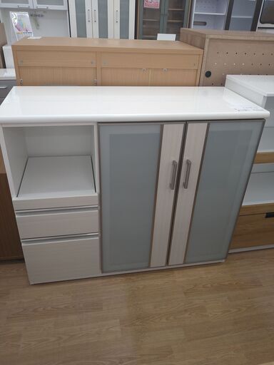 ★ジモティ割あり★ ニトリ レンジ台 ホワイト H100×W120×D50 クリーニング済み KJ1916