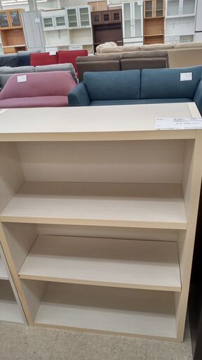 ★ジモティ割あり★  飾り棚 クリーム H109.5×D29.5×W80 クリーニング済み TJ657