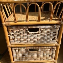 ラタン　籐製品　ランドリー家具