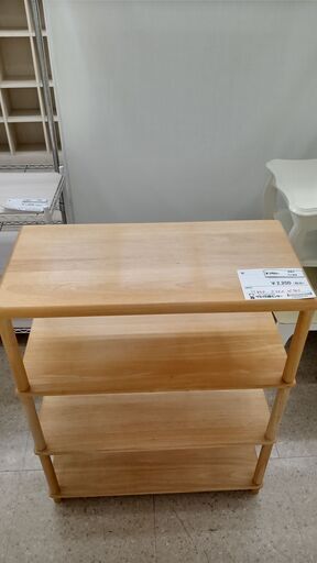 ★ジモティ割あり★  棚 クリーム H87×D35×W70 クリーニング済み TJ658