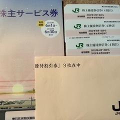 【新幹線他乗車券4割引×3枚】JR東日本株主優待券