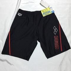 C08-10 新品 ARENA アリーナ 人気の定番商品 メンズ フィットネス 水着 タフスキン ルーズスパッツ インナー付 LAR-6313 ブラック Ｍサイズの画像