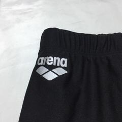 C08-10 新品 ARENA アリーナ 人気の定番商品 メンズ フィットネス 水着 タフスキン ルーズスパッツ インナー付 LAR-6313 ブラック Ｍサイズの画像
