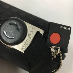 🔷🔶🔷UNY3/79 knirps クニルプス X1 折りたたみ傘 折り畳み傘 黒 ブラック メンズ ドット 水玉 傘 男性用 雨 中古 長期保管品 ブラック🔷🔶🔷の画像