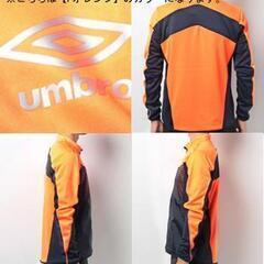 D1-17 新品 UMBRO アンブロ　フリースジャケット　長袖シャツ　プルオーバー　UBA2533 オレンジ Mサイズの画像