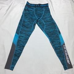B12-04 新品 人気の定番商品 UNDER ARMOUR アンダーアーマー レギンス　ロングタイツ　コンプレッション　MCM2561 ブルー Sサイズの画像
