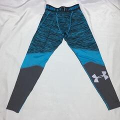 B12-04 新品 人気の定番商品 UNDER ARMOUR アンダーアーマー レギンス　ロングタイツ　コンプレッション　MCM2561 ブルー Sサイズの画像