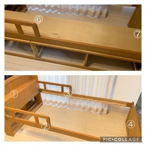 決まりました　美品　木製　　すのこ収納付きシングルベッド
