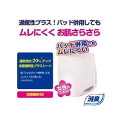アテント　うす型さらさらパンツ通気性プラス　大人用紙おむつ　女性用　Lサイズの画像