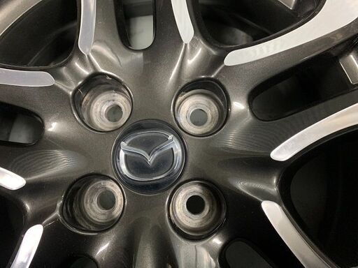 売約済　マツダ純正★DJ系　デミオ　16インチ　5.5J　PCD100　ガンメタ/PL　バランサー検品済み