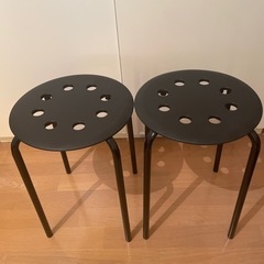 ikea スツール　黒　