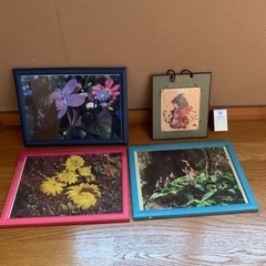 花写真壁掛けなど4点まとめて