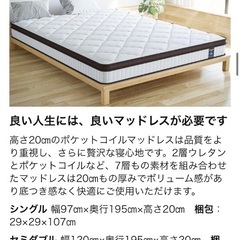 ブランド: KESCAS　評価4.2 ダブルマットレス 厚み20...