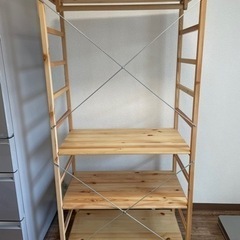 【廃盤・希少】無印良品　パイン材ユニットシェルフ　ワードローブの画像