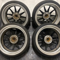 【美品】VERZ ベルズ wheel kcv02 19インチ 8J ＋7 work ホイール タイヤ付き4本SET クールレーシング