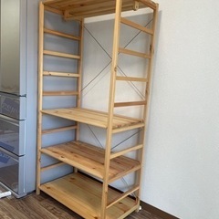 【廃盤・希少】無印良品　パイン材ユニットシェルフ　ワードローブの画像