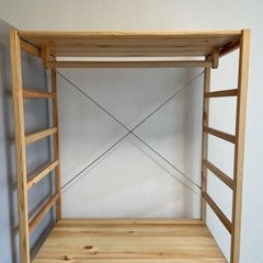 【廃盤・希少】無印良品　パイン材ユニットシェルフ　ワードローブの画像